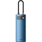 Baseus Multifunctional Hub Docking Station Metal Gleam Series 6 In 1 Type-C To HDMI+Usb 3.0+RJ45 Blu - (WKWG000003)