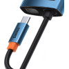 Baseus Multifunctional Hub Docking Station Metal Gleam Series 6 In 1 Type-C To HDMI+Usb 3.0+RJ45 Blu - (WKWG000003)