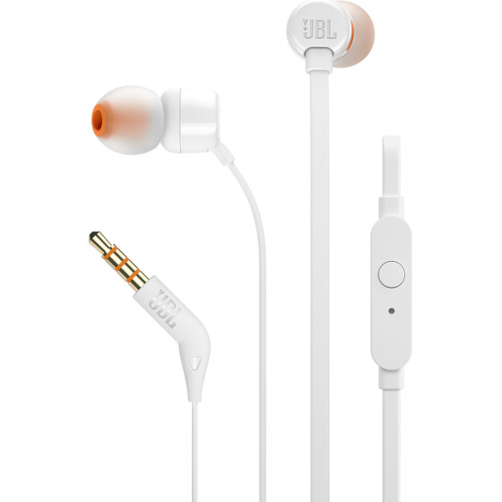 JBL Handsfree T110 White - (JBLT110WHT)