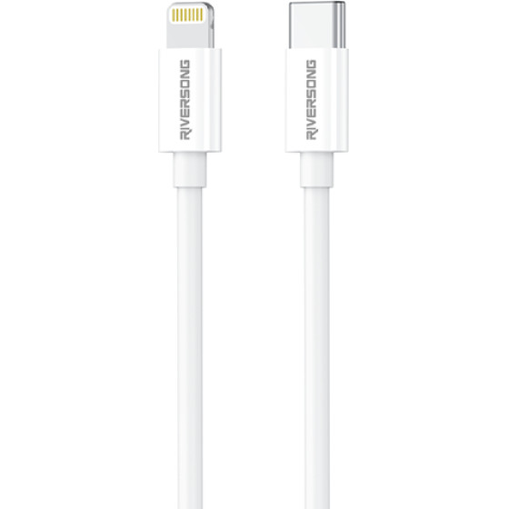 Riversong Cable Lightning to Type-C 3A 20W Lotus 08 1m White - (CL76W)
