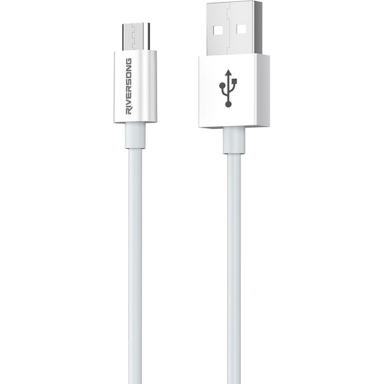 Riversong Cable USB to Micro USB 3A Lotus 08 1.2m White - (CM71)