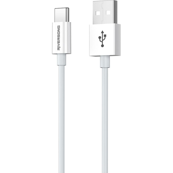 Riversong Cable USB to Type-C 3A Lotus 08 1.2m White - (CT71)
