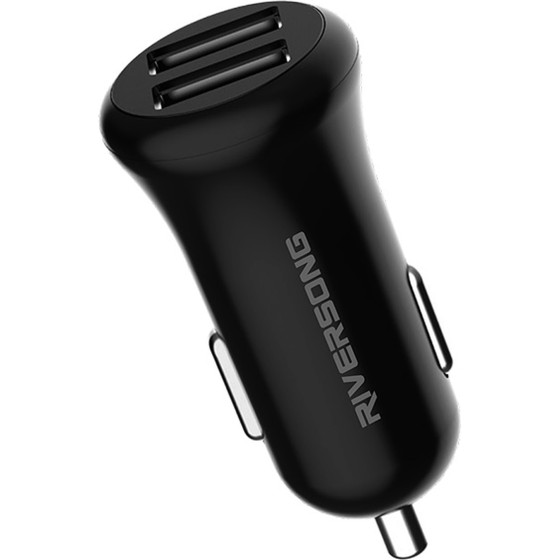 Riversong Car Charger 2xUSB 3.1A Safari P5 Black - (CC41C)