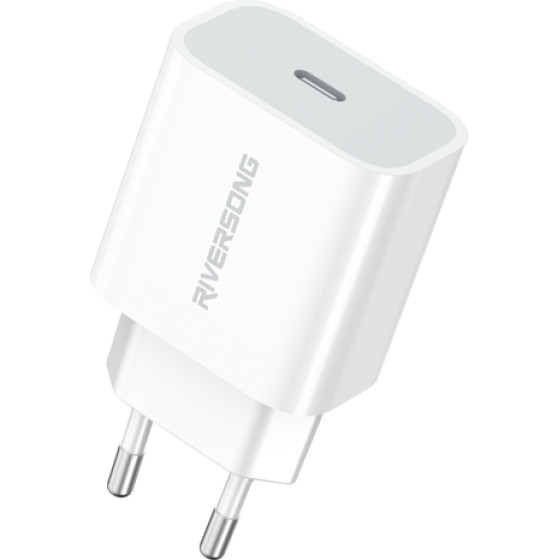 Riversong Travel Adapter PowerKub 20W 3A Type-C White - (AD75CEUW)