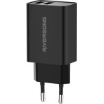Riversong Travel Adapter SafeKub D2 2.4A Dual USB Black - (AD29)