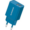 Riversong Travel Adapter SafeKub D2 2.4A Dual USB Blue - (AD29-EUBL)