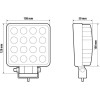 Lampa ��������� �������� 9/32V 48W 16LEd 2400lm 6.000K ��������� (Wide BEAM) 128x108mm WL-31 - 1 ��� - (72355)