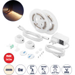 GloboStar ��� ������ Led ������ �������� ��������� 2 x 1.2m 6W 600lm 2835 Smd 120� ��������� IP65 �� ����������� & 2 x ��������� ������� 360� ������ ����� 4000k - (70401)