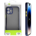 Lime Successories Lime ���� Iphone 14 Pro Max 6.7'' Hardshell Fusion Full Camera Protection Blue With Yellow KEYS
