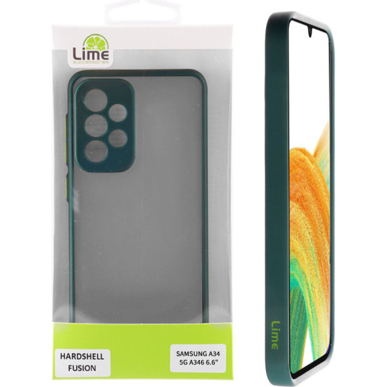 Lime Successories Lime ���� Samsung A34 5G A346 6.6'' Hardshell Fusion Full Camera Protection Green With Yellow KEYS
