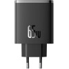 Baseus ��������� ����� ������� �� ���� USB-A ��� 2 ����� USB-C 65W Power Delivery / Quick Charge 3.0 ������ Cube Pro - (P10152301113-00)