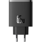 Baseus ��������� ����� ������� �� ���� USB-A ��� 2 ����� USB-C 65W Power Delivery / Quick Charge 3.0 ������ Cube Pro - (P10152301113-00)