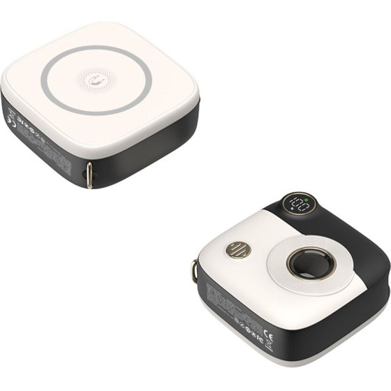 XO PR223 mini camera digital display fast charging power bank 10000mAh (Black & White)