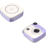XO PR223 mini camera digital display fast charging power bank 10000mAh (Purple & White)
