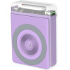 XO PR226 Mini Transparent Light Display Magnetic Absorption Fast Charging 10000mAh (Purple)