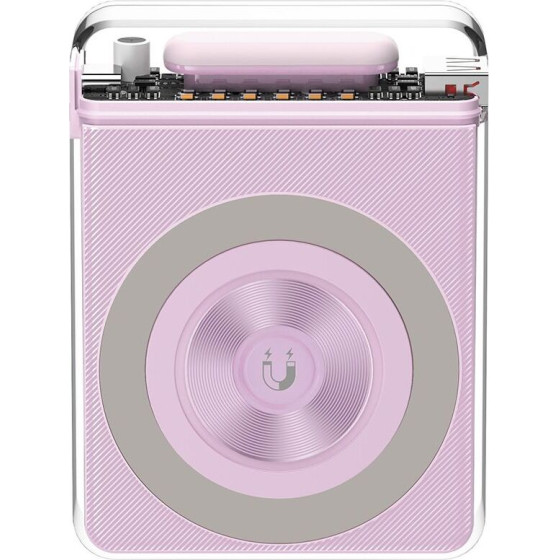 XO PR226 Mini Transparent Light Display Magnetic Absorption Fast Charging 10000mAh (Purple)