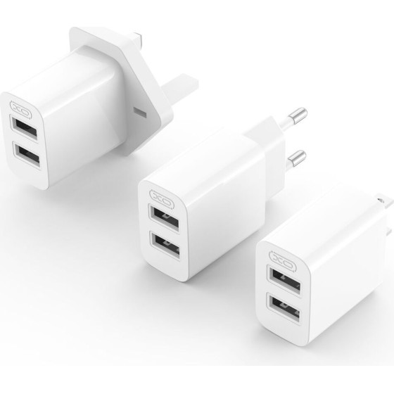 XO (EU) Dual USB-A 2.4A Charger - (L109)