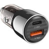 XO CC58 intelligent transparent metal car charging A+C=95W