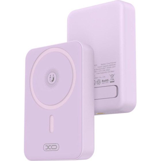 XO magnetic 15W wireless charging+PD20W fast charging 10000mAh Purple - (PR231)