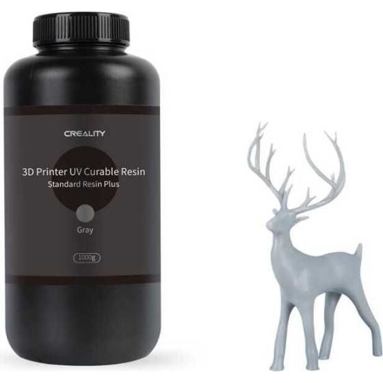 Creality Resin Plus Grey, 1kg Standard Rigid Resin Plus For 3D Printers - (3302020089)