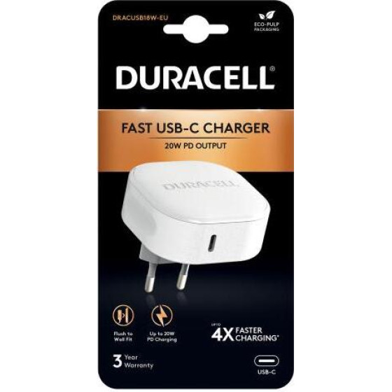 ��������� �������� Duracell Pd 20W �� ����� Usb C ����� - (DRACUSB18W-EU)