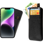 Idol 1991 ���� Iphone 14 6.1'' ANTI-Rfid Leather Smart Wallet BLACK