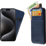 Idol 1991 ���� Iphone 15 6.1'' ANTI-Rfid Leather Smart Wallet BLUE