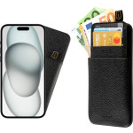 Idol 1991 ���� Iphone 15 Plus 6.7'' ANTI-Rfid Leather Smart Wallet BLACK