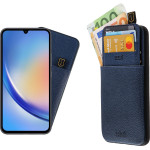 Idol 1991 ���� Samsung A34 5G A346 6.6'' ANTI-Rfid Leather Smart Wallet BLUE