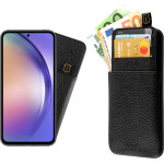 Idol 1991 ���� Samsung A54 5G A546 6.4'' ANTI-Rfid Leather Smart Wallet BLACK