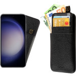 Idol 1991 ���� Samsung S23 Plus 5G S916 6.6'' ANTI-Rfid Leather Smart Wallet BLACK