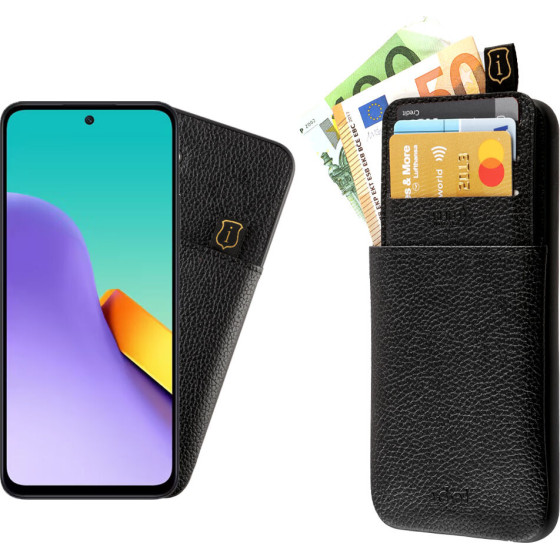 Idol 1991 ���� Xiaomi Redmi 12 4G/5G 6.79'' ANTI-Rfid Leather Smart Wallet BLACK