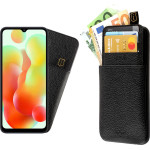 Idol 1991 ���� Xiaomi Redmi 12C 6.71'' ANTI-Rfid Leather Smart Wallet BLACK