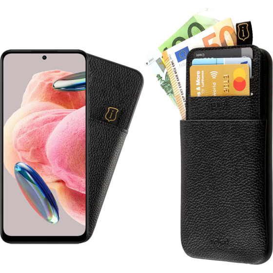 Idol 1991 ���� Xiaomi Redmi Note 12 4G 6.67'' ANTI-Rfid Leather Smart Wallet BLACK