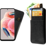 Idol 1991 ���� Xiaomi Redmi Note 12 5G 6.67'' ANTI-Rfid Leather Smart Wallet BLACK