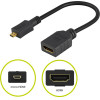 Goobay ������� Hdmi Micro �� Hdmi 4K, 0.15m, ����� - (58683)