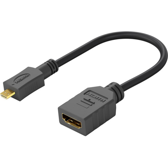Goobay ������� Hdmi Micro �� Hdmi 4K, 0.15m, ����� - (58683)