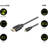 Goobay ������� Hdmi �� Hdmi Micro �� Ethernet, 4K, 5m, ����� - (53787)