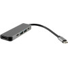 NSP N16 5 In 1 USB-C Hub Type C To Hdmi 4K 30HZ/Usb 3.0 5Gbps/2 Usb 2.0/Pd 3.0 100W/ Type C 3 5GBps Alu GREY