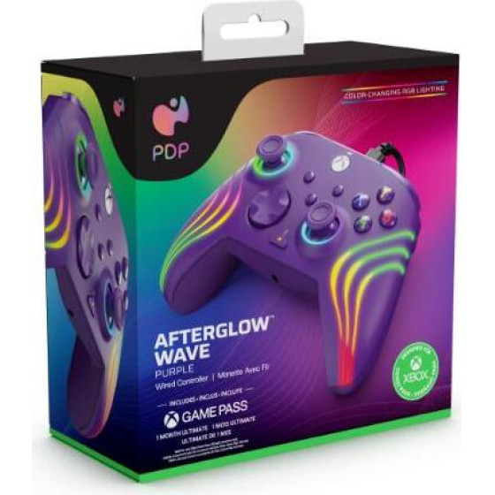 PDP Afterglow Wave Purple Wired Controller For Xbox Series X - (049-024-PR)