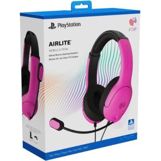 PDP Airlite Wired Stereo Headset For Playstation -Nebula Pink - (052-011-PK)