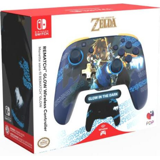 PDP Rematch Wireless Controller For Nintendo Switch - Link Hero Glow In The Dark - (500-202-LKHG)