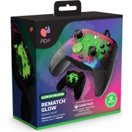 PDP Wired Rematch Ctrl For Xbox Series X - Space Dust Glow In The Dark - (049-023-SPDT)