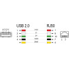 DeLock ������� Usb �� RJ50 ��� Barcode scanner, spiral, 2m, ����� - (90602)