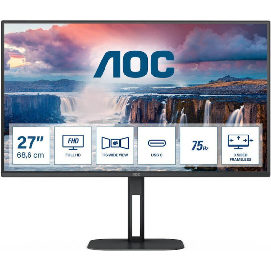 AOC Fhd Ips Monitor 27'' With Speakers - (27V5C/BK)