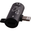 NSP Adaptor 2 In 1 Charging And Audio Adapter Lightning To 3.5MM JACK+Lightning BLACK