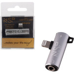 NSP Adaptor 2 In 1 Charging And Audio Adapter Lightning To 3.5MM JACK+Lightning SILVER