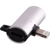 NSP Adaptor 2 In 1 Charging And Audio Adapter Lightning To 3.5MM JACK+Lightning SILVER
