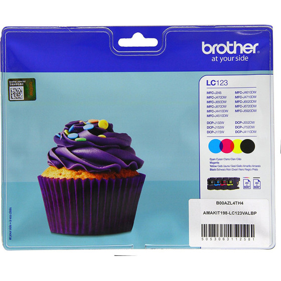 Brother ������ Inkjet LC-123 B/C/M/Y (LC-123VALBP) - (LC123VALBP)