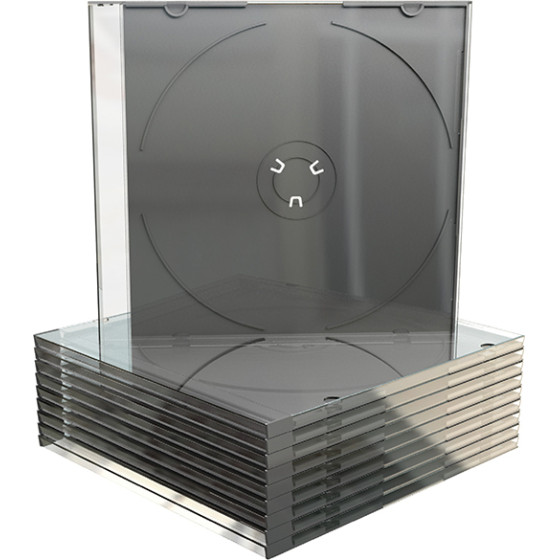 MediaRange Cd Slimcase For 1 Disc 5.2mm Machine Packing Grade Black Tray - (BOX21-M)